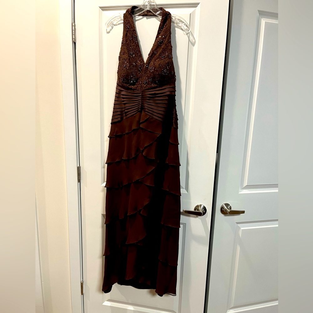 Pure Silk brown gown size 14